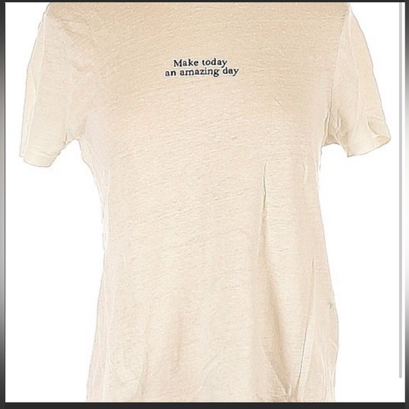 Zara Tops - ZARA short sleeve t-shirt - size S- Make Today An Amazing Day